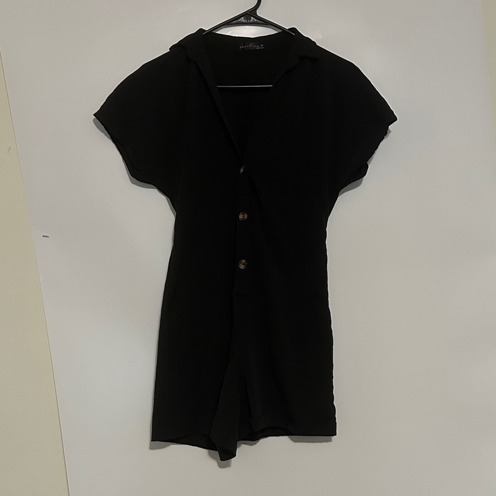 Elegant Black Button-Up Dress